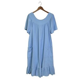 National Women’s XL Cotton Cottagecore Sleep House Muumuu Shift Dress Nightgown